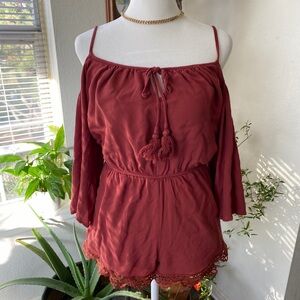 Socialite Burgundy Off-Shoulder Dress